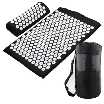 Coussin de massage acupuncture ensemble avec sac acupression pour detente tapis massage multifonctionnel réduire la fatigue